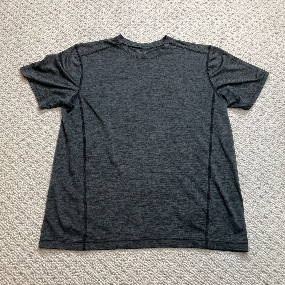 Old Navy Active Shirt Mens Large Dark Gray Microfiber Climalite Logo Sport Gym